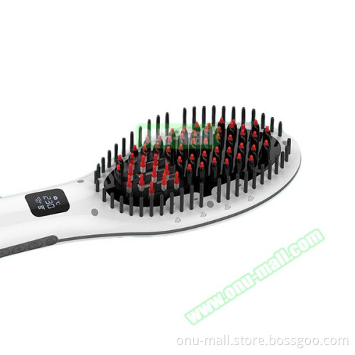New Products Iron Electric Steam Rotating Hair straightening Brush, Fast Hair Straightener